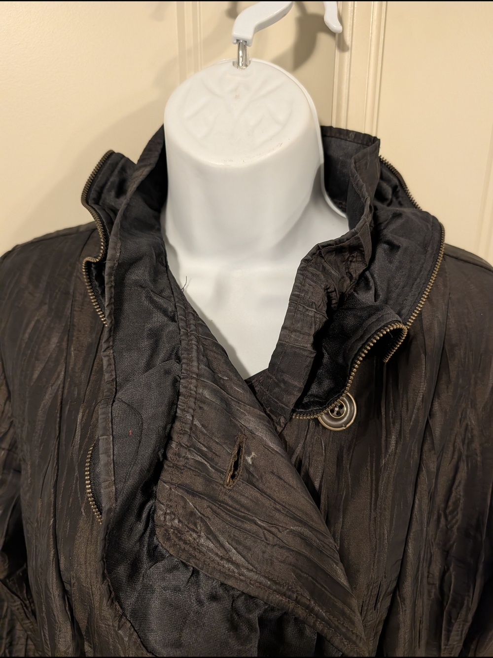 Frank Lyman Design Black Ruffle-Trim Coat - Picture 2 of 5